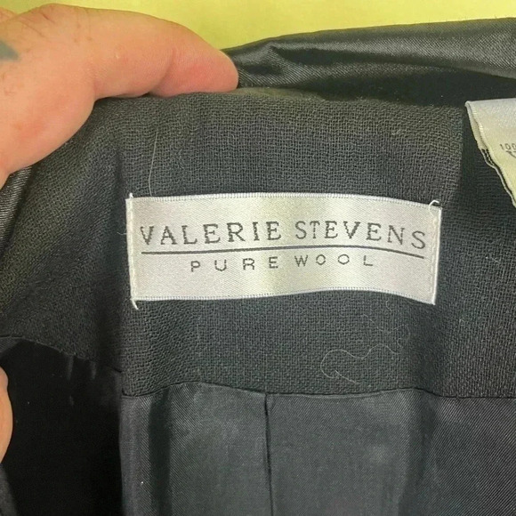 Valerie Stevens Coat jacket women’s size 10 pure Wool black cute trendy - Picture 6 of 7